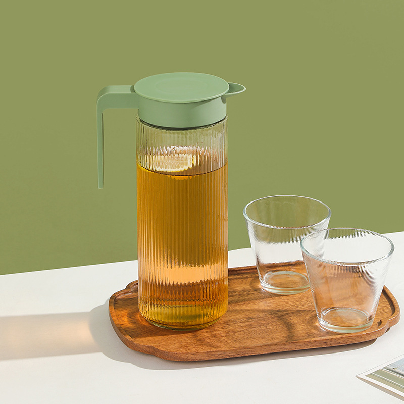 Factory direct sales of cold water bottle sets, large-capacity glass cold water bottles, octagonal water sets, business gifts, logo printing Specification drawing