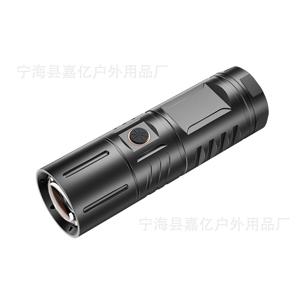 强光手电筒USB充电长续航防水户外探险露营应急铝合金照明小钢炮详情2