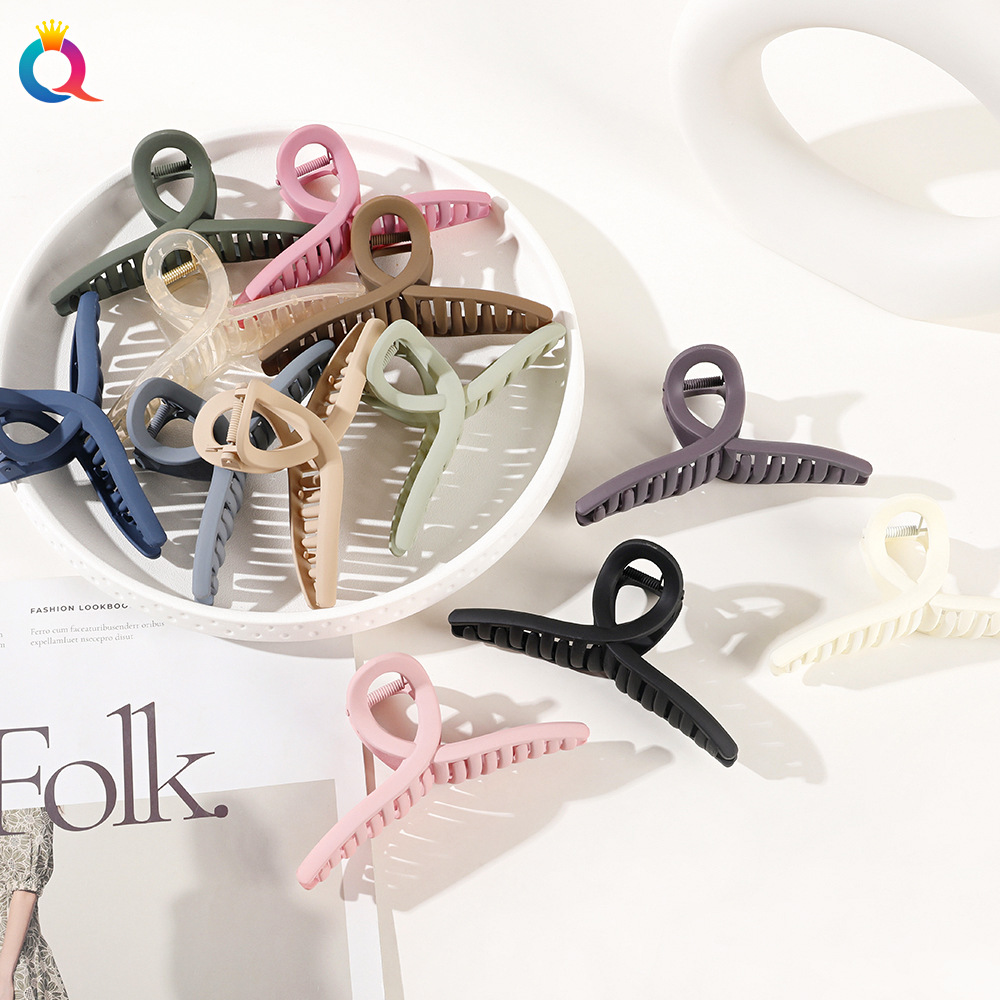 Qiyue large cross hair clips, ins high-end style, hairpin, back of the head, shark clip, women's hair clip, hair accessory wholesale full figure