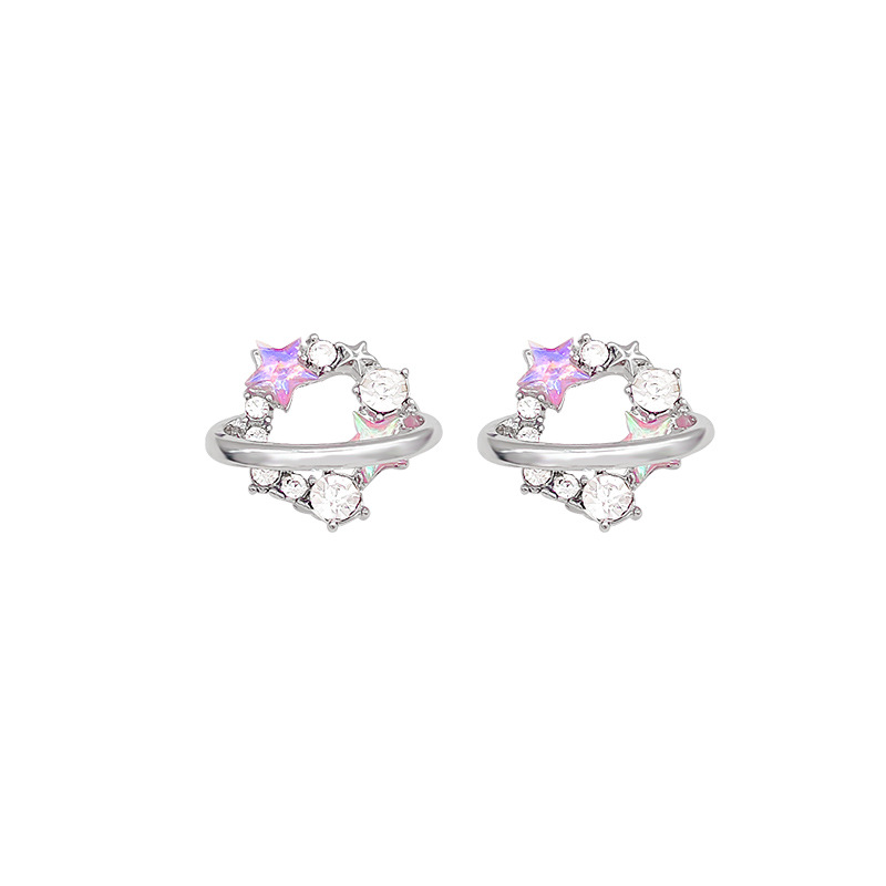 Dreamy and dazzling zircon stud earrings for women on Instagram, a unique and individual bestseller with a stylish and trendy vibe. Wholesale of trendy and popular earrings Item Picture