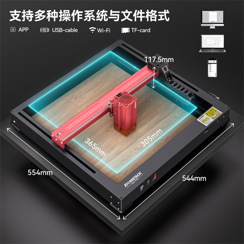 Atomstack A24Pro leaf laser engraving machine, small printing, cutting, engraving and marking machine details Picture