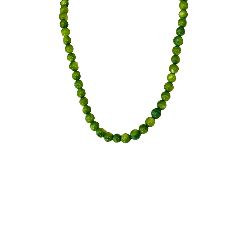Korean turquoise necklace 2022 new style, trendy and niche design sense, elegant green collarbone chain Item Picture