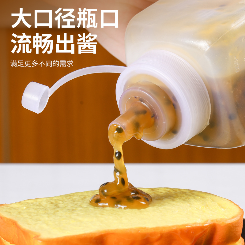 Plastic sauce extrusion bottles, food-grade large-diameter oyster sauce and jam extrusion bottles, salad dressing bottles, sauce bottles, commercial thickened details Picture