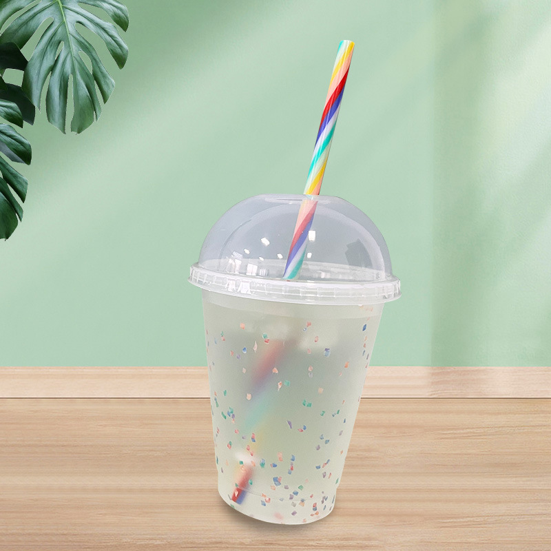 16oz new arched lid rainbow sippy cup is selling well. 500ml adult transparent drinking sippy cup is in stock and available for wholesale Application Scenario