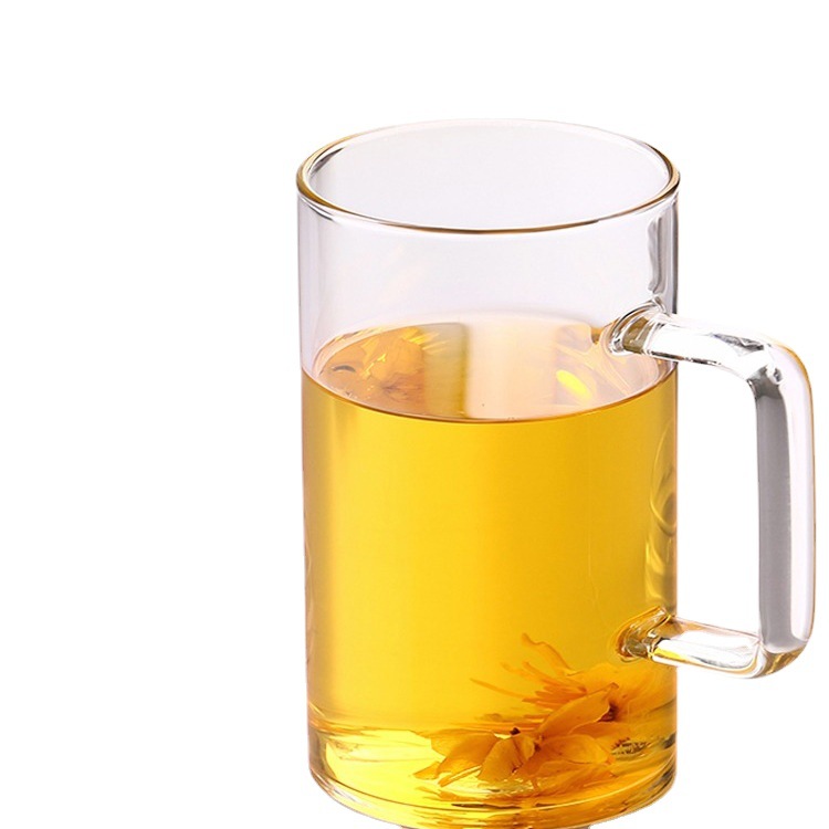 1000ml large-capacity transparent drinking cup, simple household cup, men's office with lid and handle Item Picture