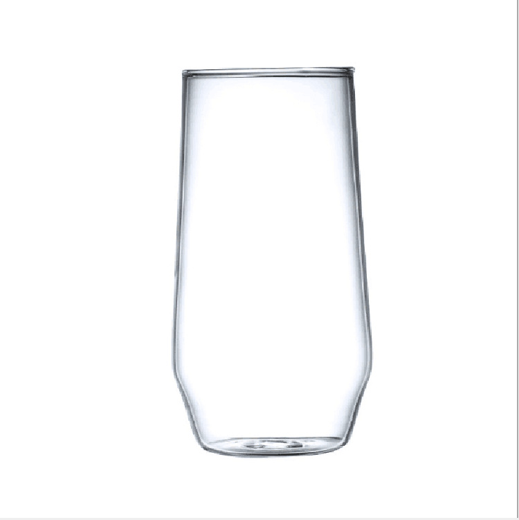 Home-use Nordic-style simple summer high borosilicate glass cups, milk breakfast cups, cold drink juice cups, mousse cups Item Picture