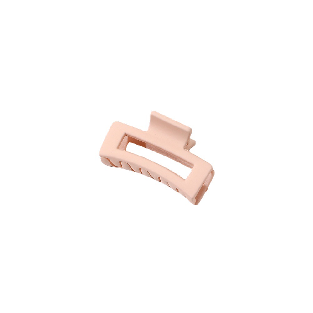 Qiyue 4.5cm matte small hair clip, Morandi color square gripper, simple shark gripper, hairpin wholesale Item Picture