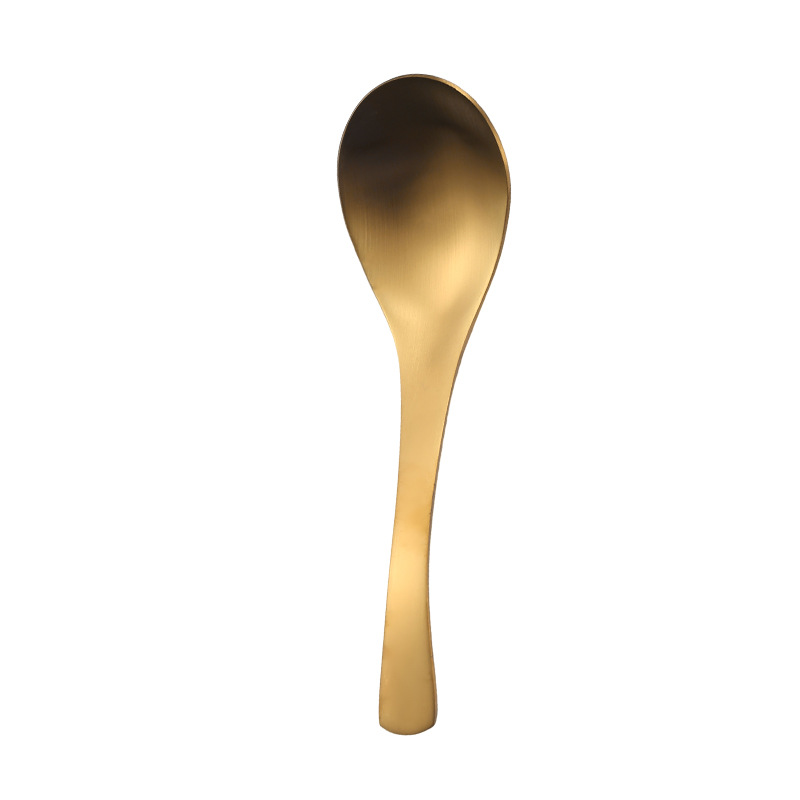 304 stainless steel sanded Earl Grey spoon, dessert spoon, hotel Korean barbecue restaurant spoon, spoon, soup spoon, logo Item Picture