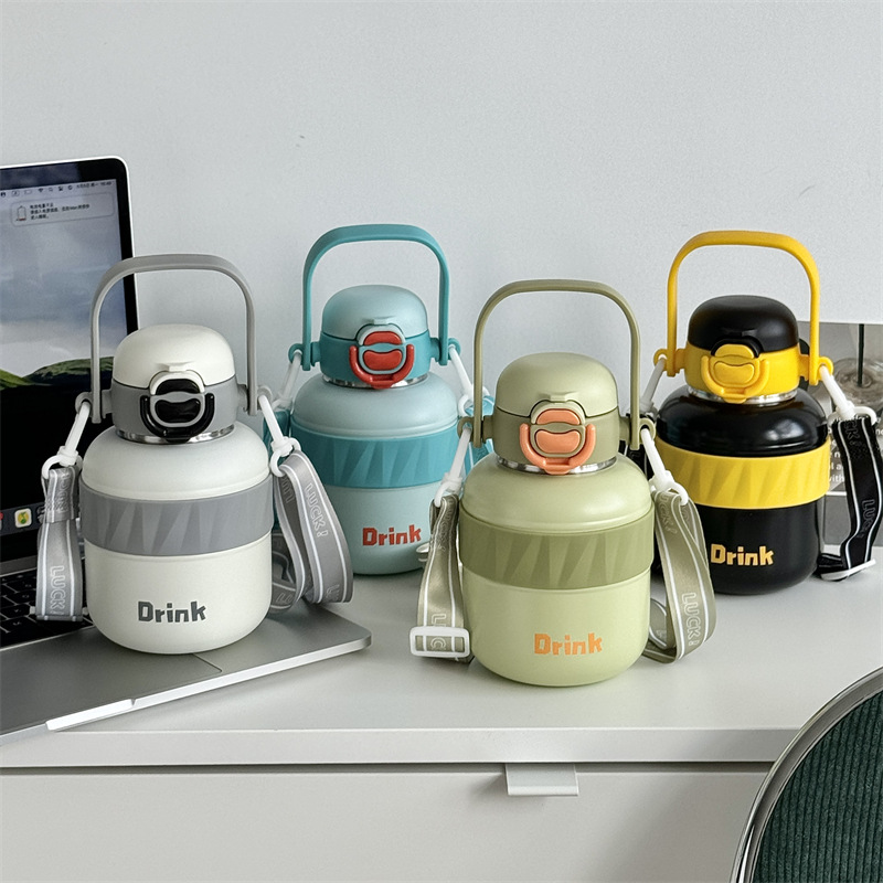 Wholesale of portable student and children's insulated cups, 304 stainless steel water cups for men details Picture