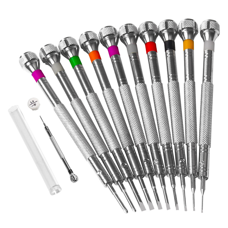 Watch, eyeglass, watch repair, stainless steel screwdriver, small screwdriver, straight cross, precision watch screw screwdriver tool Item Picture