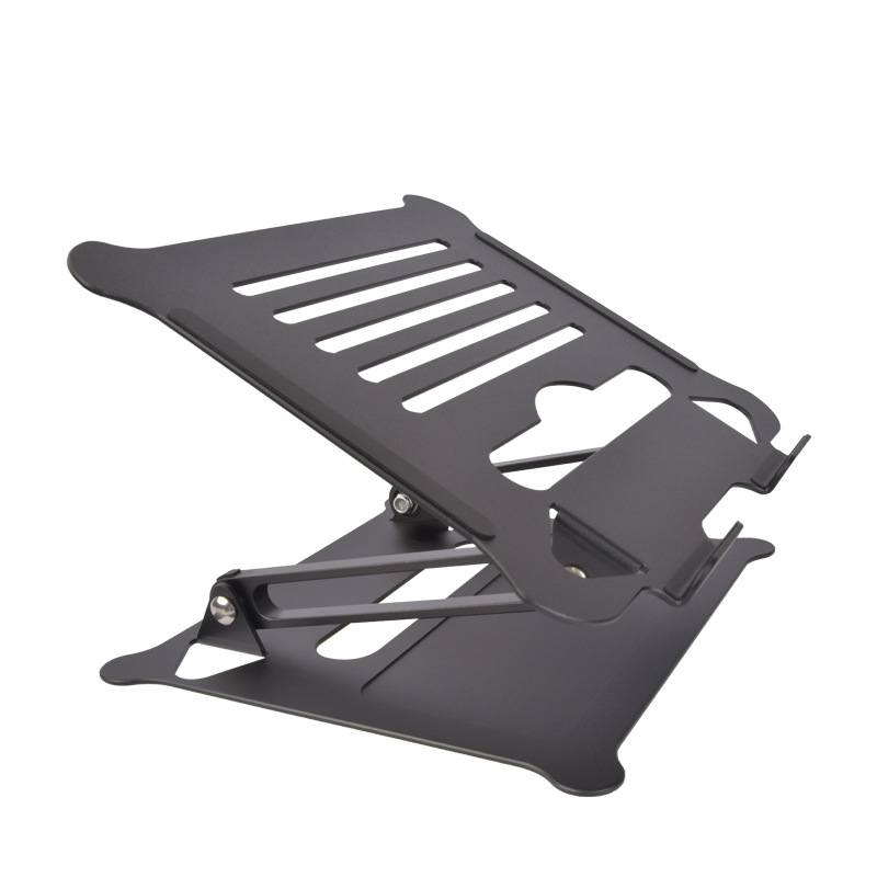 Cross-border new aluminum alloy computer stand factory wholesale in stock, height-adjustable desktop folding laptop stand Specification drawing
