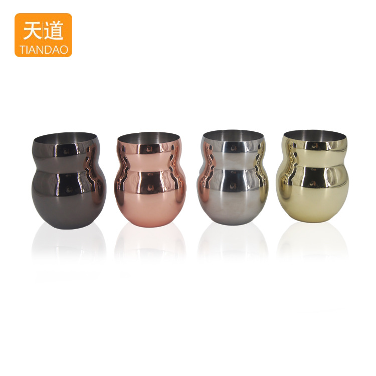 Cross-border best-selling 304 stainless steel mugs, Argentine gourd-shaped large-belted cups, Moscow cocktail mule cups full figure