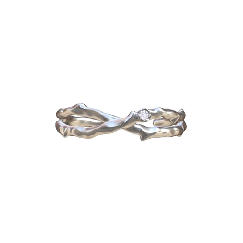 Rose and thorn, a niche texture open ring for women on Instagram, with a cold style, high-end and personalized light luxury couple ring Specification drawing