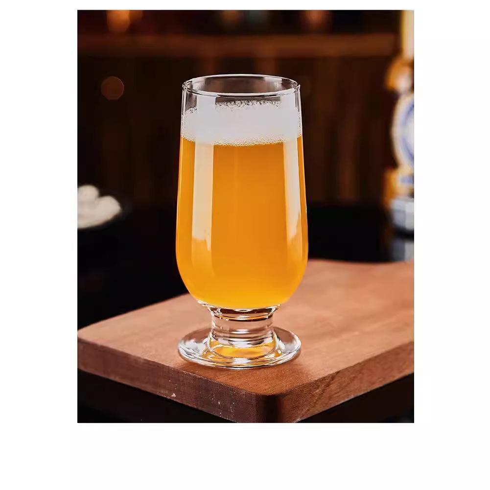 High-footed craft beer mugs, professional glass juice cups for restaurants, large-capacity drink cups, bars, taverns, KTVS Specification drawing