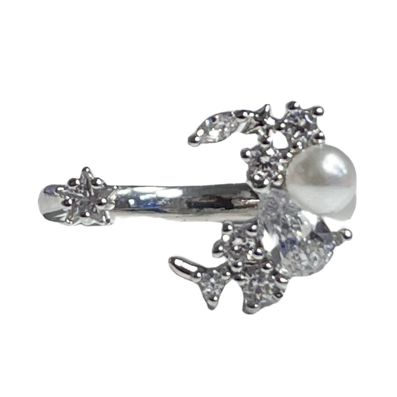 This is a light luxury moonlit ring with a niche design from Japan and South Korea. It is a versatile and elegant index finger ring with a cold style Item Picture