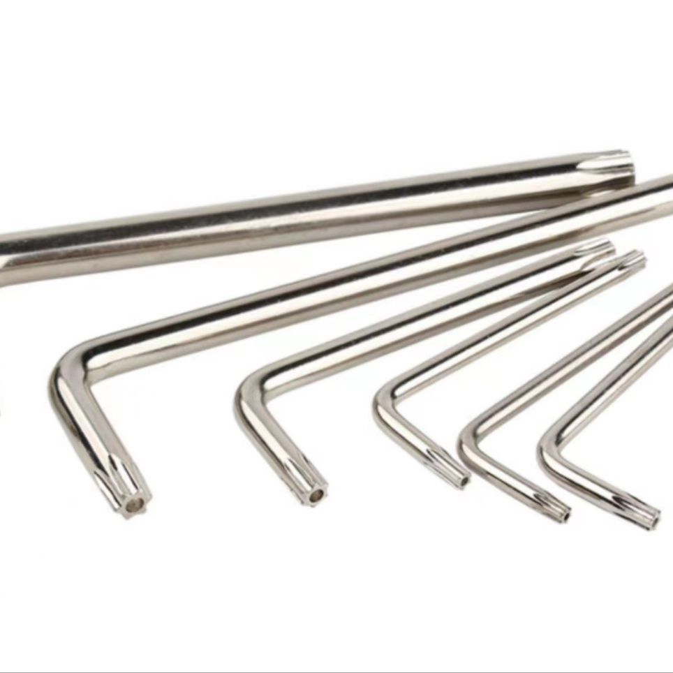 Nickel-plated and zinc-plated wrenches, Allen wrenches, anti-theft Allen wrenches, L-shaped extended M2, M3, M4, M5, M6, M8, M10 Specification drawing