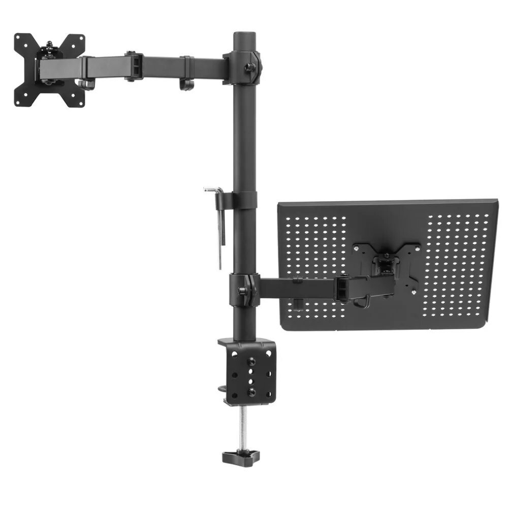 The notebook computer stand, dual-screen monitor, two-in-one combined secondary screen support bracket, mechanical arm lifting and suspended full figure