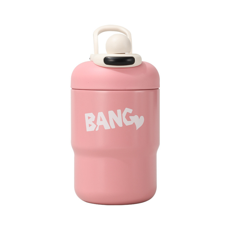 Wholesale of new smart temperature-showing stainless steel coffee cups, high appearance level insulated cups for girls, and portable water cups with handles Item Picture
