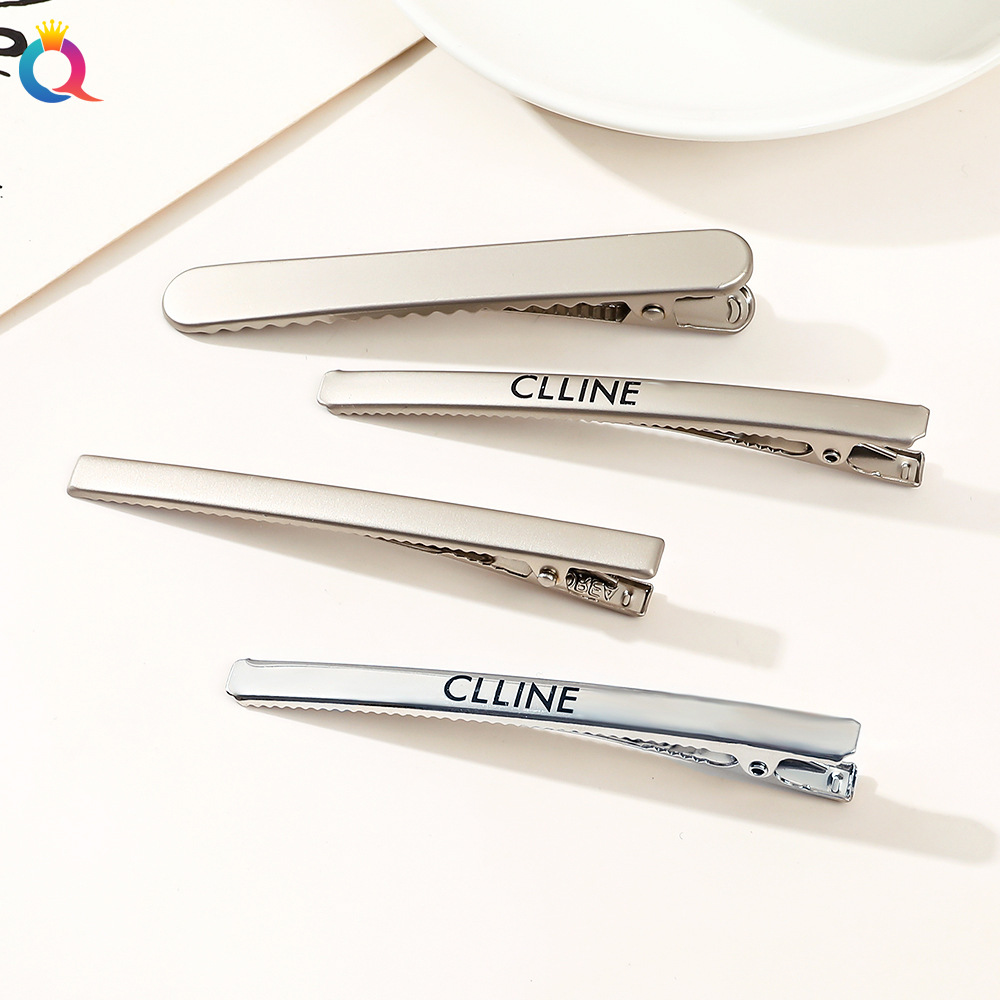 Qiyue Cross-border high-end, cold style bangs, versatile, side clips for broken hair, duckbill clips, hair accessories for women wholesale details Picture
