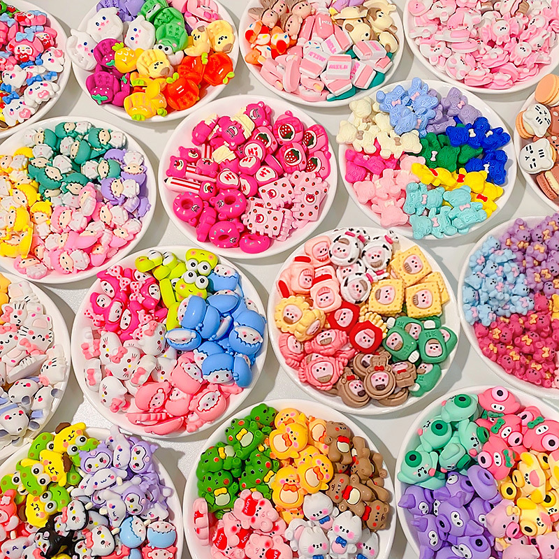 Cream glue resin accessories, DIY handcrafted hair clips, hair accessories, Douyin solid color water cups, pen holders, Crocs accessories details Picture