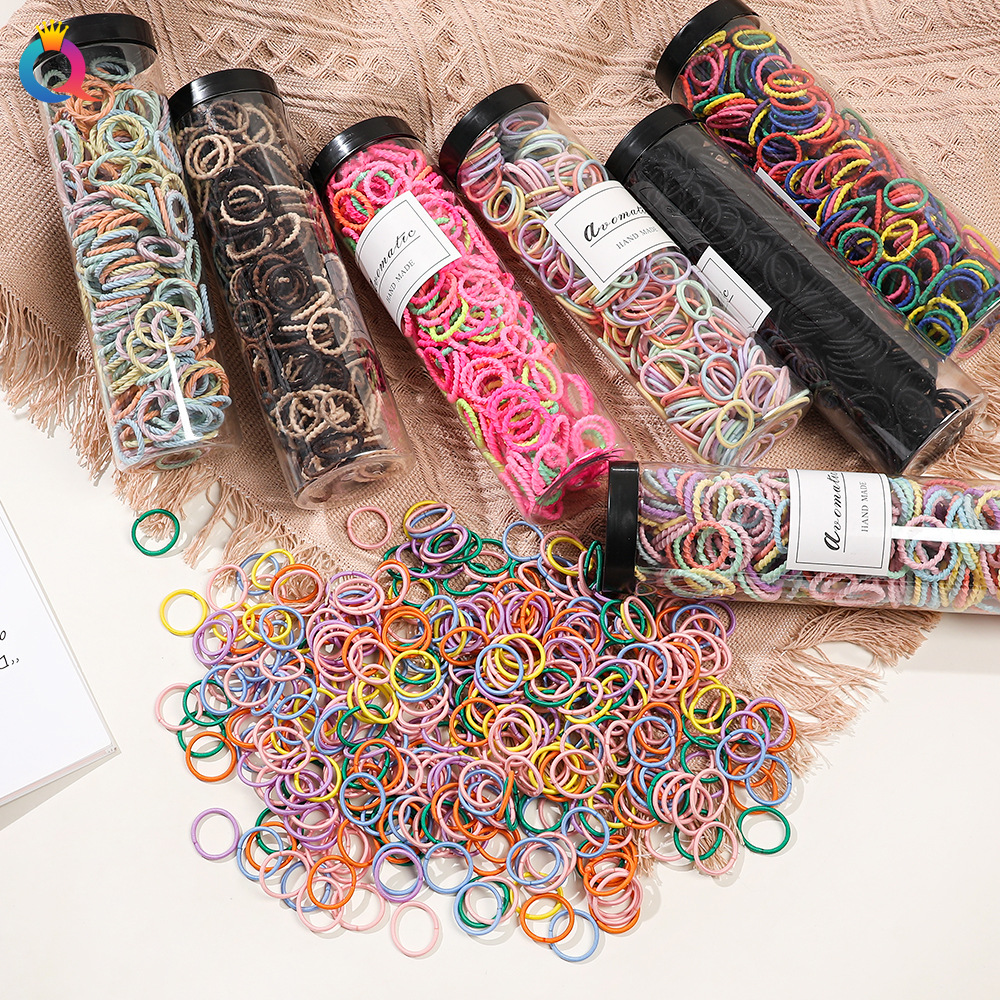 Qiyue high-elasticity hair ties, cute hair ties, children's and girls' rubber bands, braided hair bands, hair accessories, and head accessories wholesale details Picture