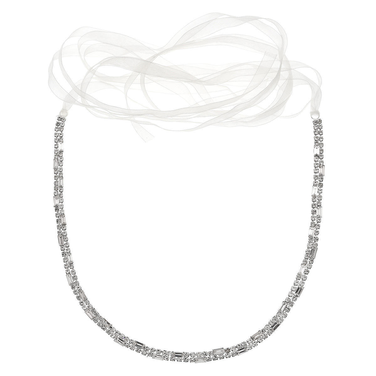 New European and American bridal accessory set, rhinestone headband, waist chain, high-end luxury, wedding birthday, waist and headwear for women Item Picture