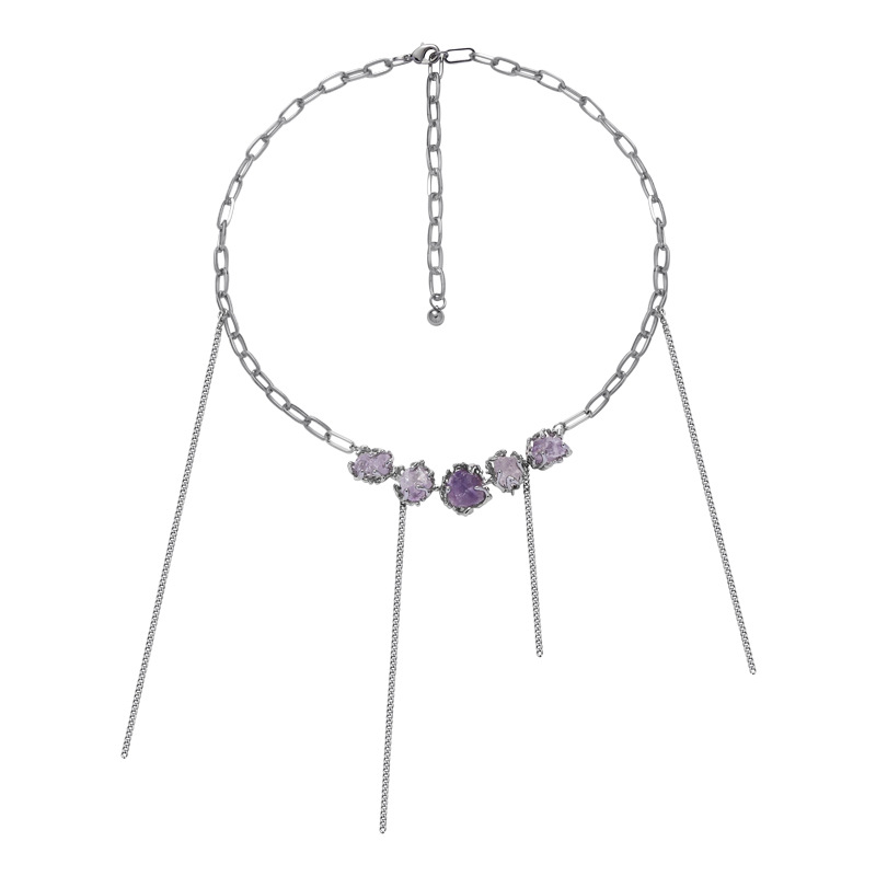 Purple Glacier Series necklace for women, new Chinese-style sweet and cool style, fresh and fashionable, hot girl neck chain, collarbone chain, neck accessory wholesale Item Picture