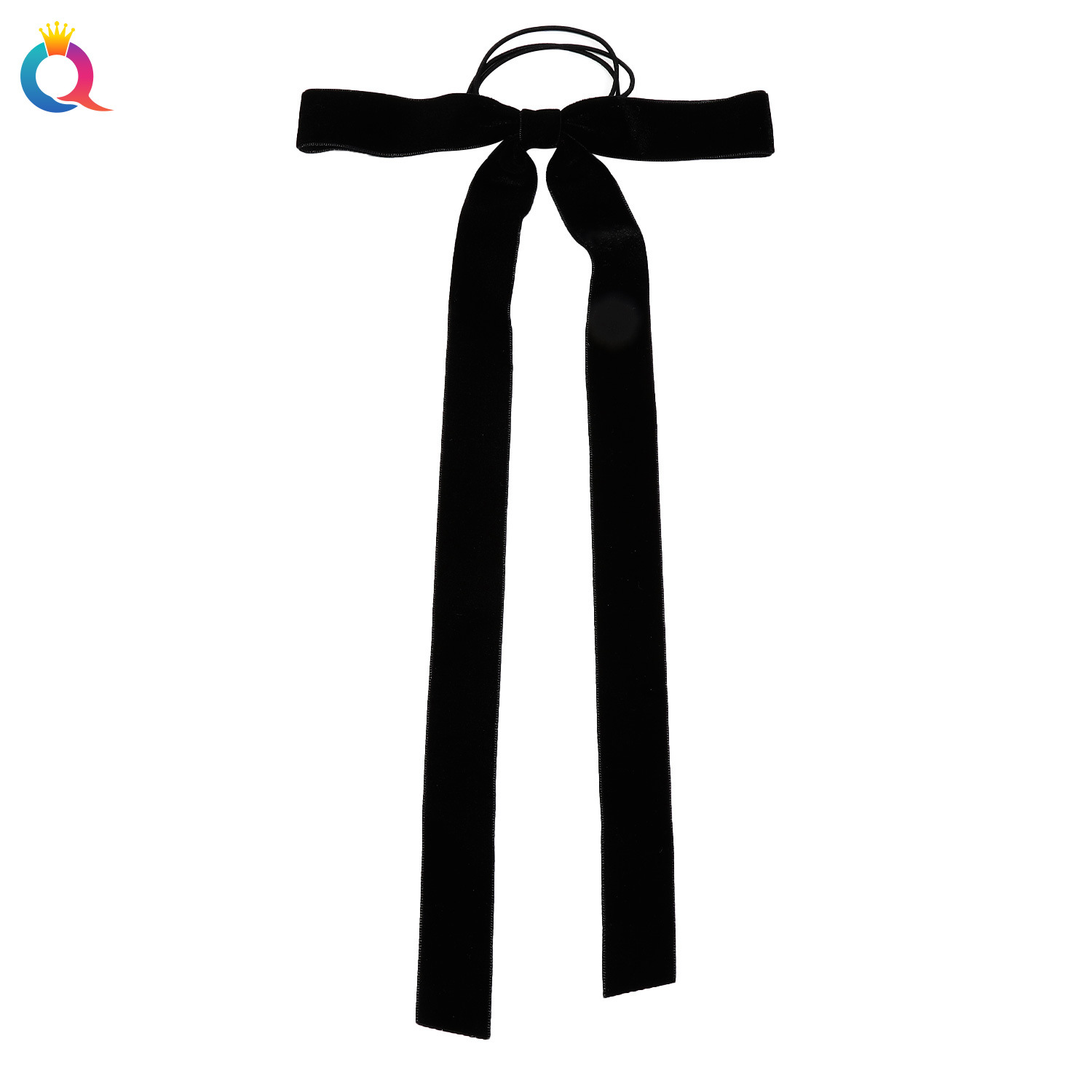 Qiyue Cross-border flocking ribbons, hair bands, bows, leather bands, hair ties, high-elasticity hair ties, and hair accessories wholesale Item Picture