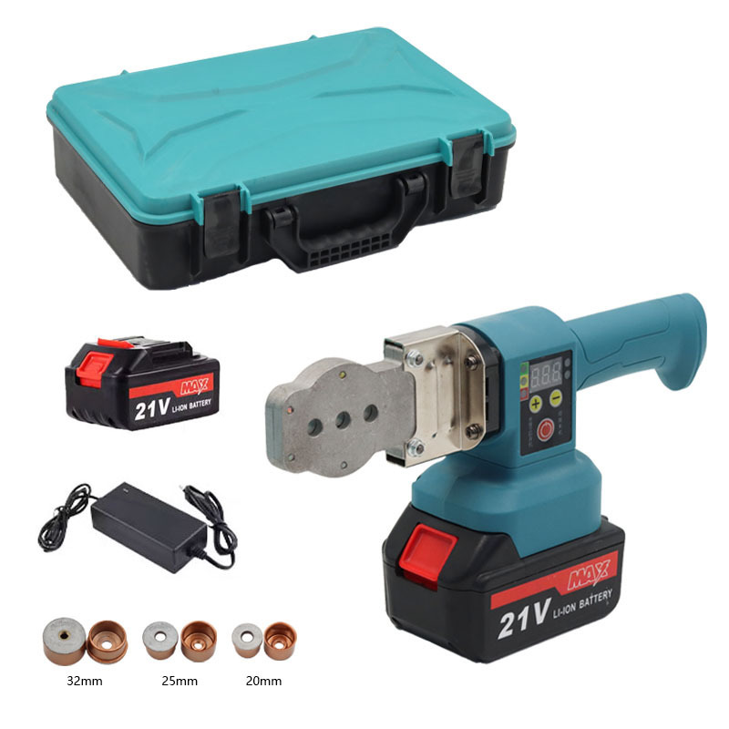 21V rechargeable lithium battery hot melt machine, PPR pipe hot melt device, temperature adjustable digital display cordless hot melt machine, cross-border Item Picture