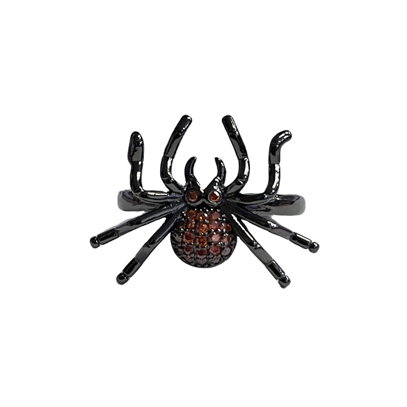 Dark spider-style fashion open ring for women's personality, versatile, niche hot girls, hip-hop, cool and cold style food ring Item Picture