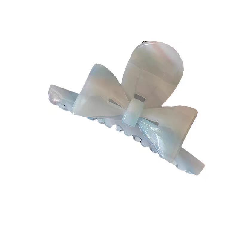 The "Little Sweet Potato French Niche High-quality Design Bow acetate grabber" with an elegant and sweet charm and a shark clip Item Picture