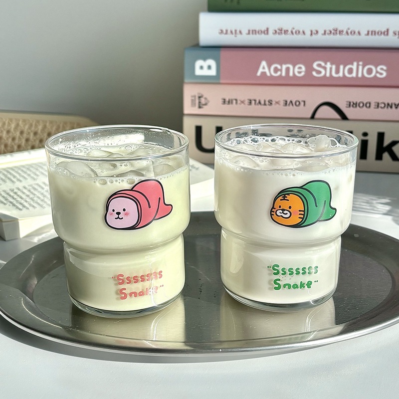 Wholesale of cross-border homemade glass cups, cold brew coffee cups, couple water cups, children's breakfast cups, milk cups Application Scenario