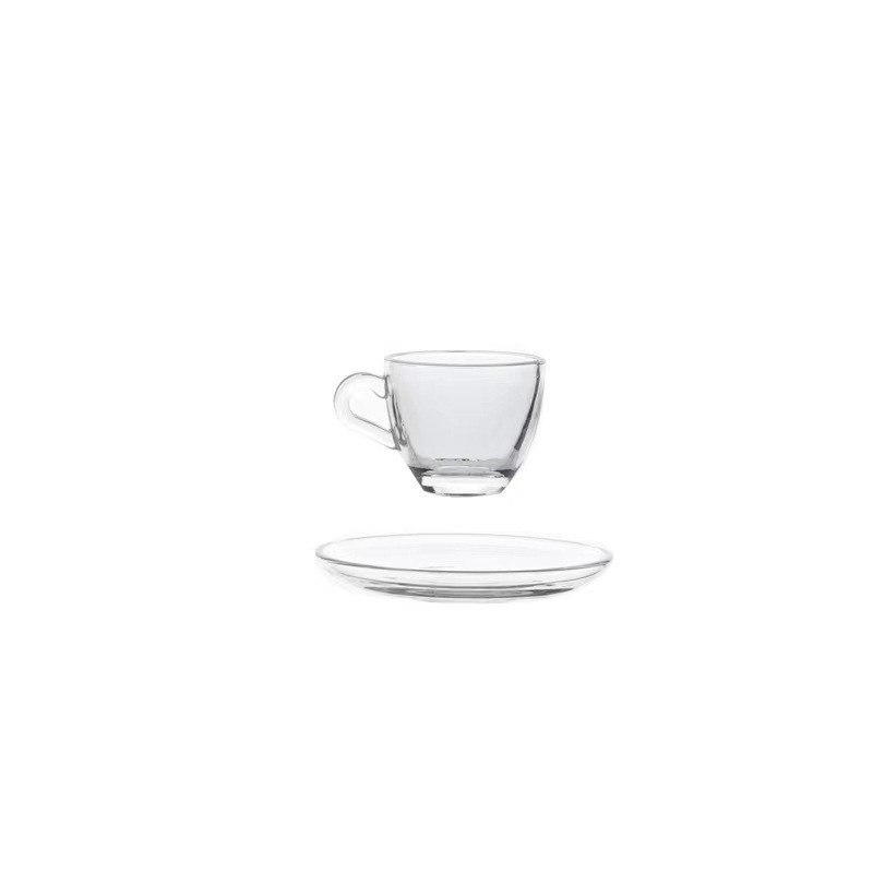 High-transparency glass coffee cups, flower tea cups, latte art milk tea cups, mocha cups, thickened glass cups with handles, hot drink cups Item Picture