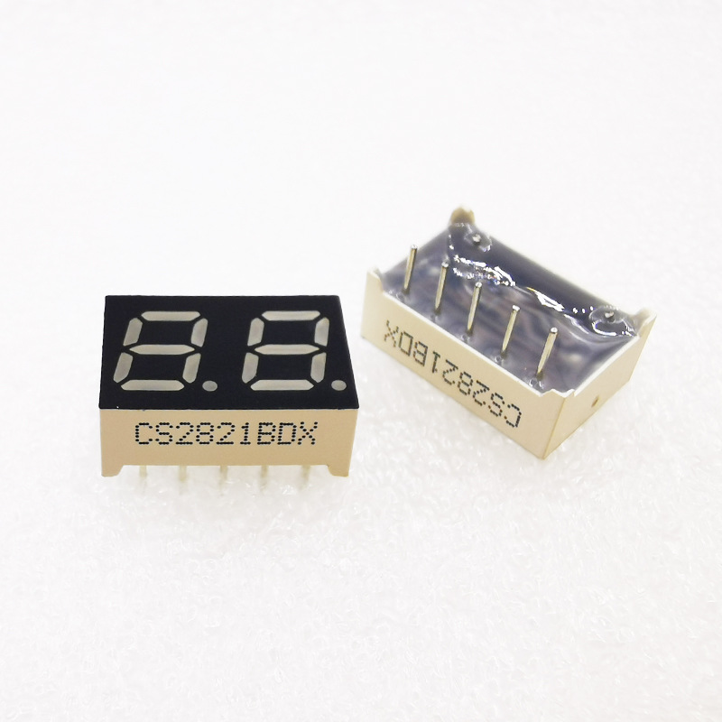 0.28-inch single-row pin digital tube blue 2-digit CS2821BDX-5 two-pin blue light display module Item Picture