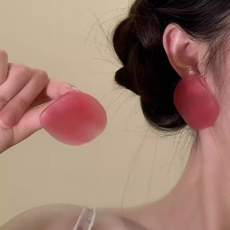 Wholesale of trendy shrimp chip earrings, women's niche design exaggerated stud earrings, 2025 new style fashionable and individual earrings details Picture