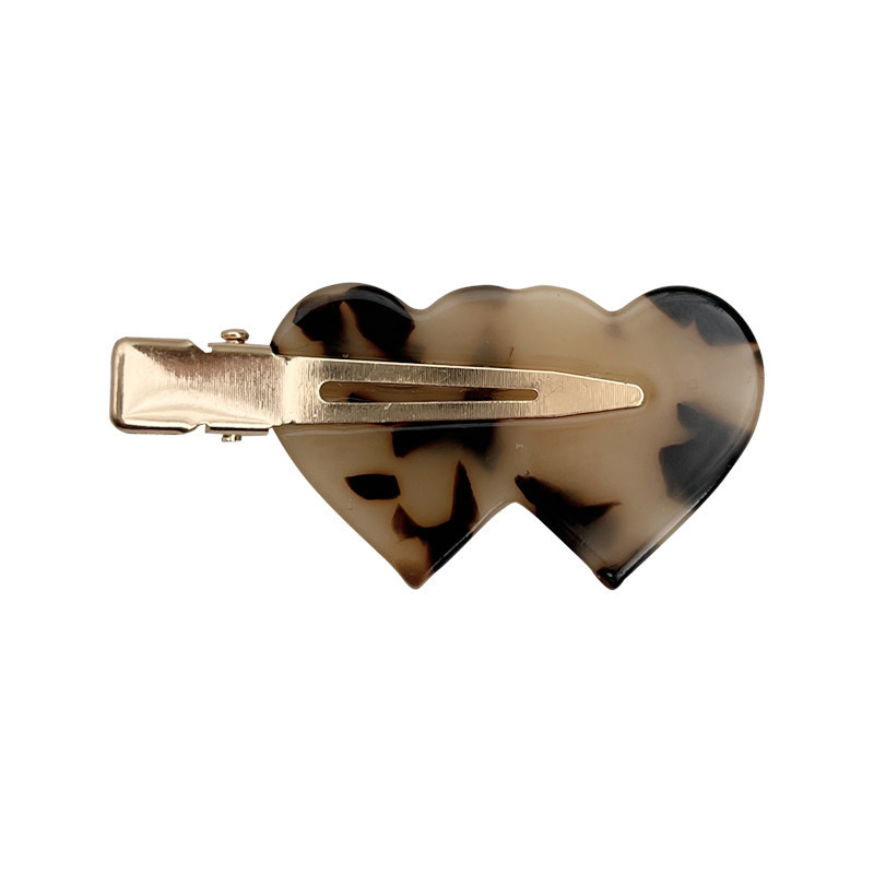 Processing price: The same style of hair and makeup clips as Japanese and Korean Internet celebrities, with no trace, heart-shaped acetic acid bangs clips, edge clips, and female duckbillon clips Item Picture