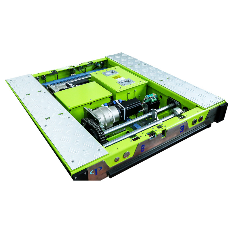 Mingpeng Intelligent two-way shuttle vehicle rack transportation Equipment Manufacturer is equipped with rubber buffer strips and anti-collision sensors Item Picture