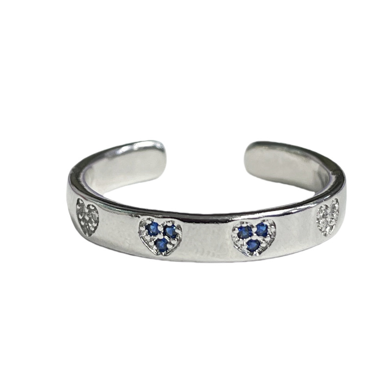 The new 2024 niche design of the high-end ring, a light luxury and exquisite heart-shaped ring, is fashionable and individualistic for women Item Picture