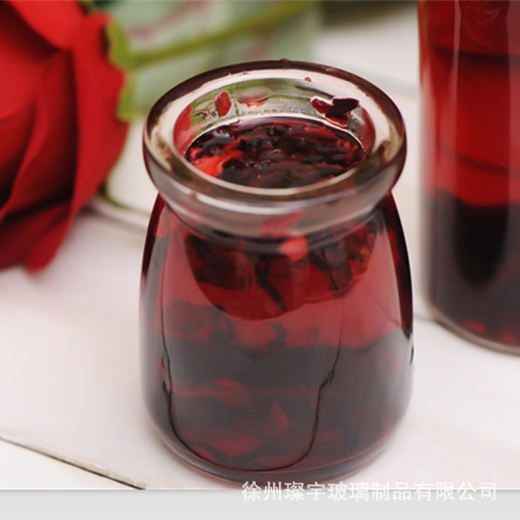 Pudding cup 100ml yogurt bottle Pudding bottle thickened milk glass bottle Jelly Mango pudding cup details Picture