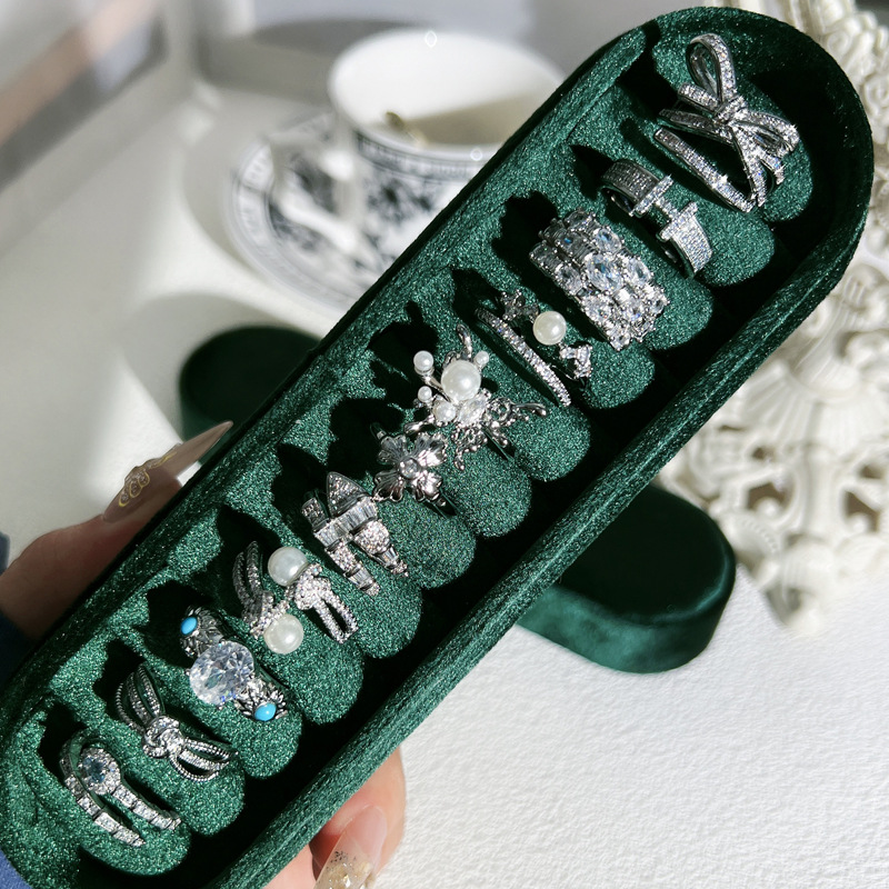 Cross-border light luxury high-end custom-made micro-inlaid retro brushed coin personalized ring, simple and exquisite layering best friend ring trend for women Specification drawing