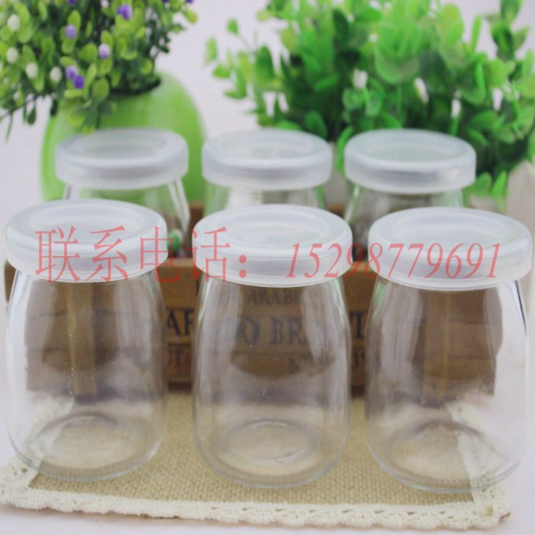 Wholesale 100ml covered pudding bottles, yogurt bottles, yogurt cups, pudding cups, glass bottles full figure