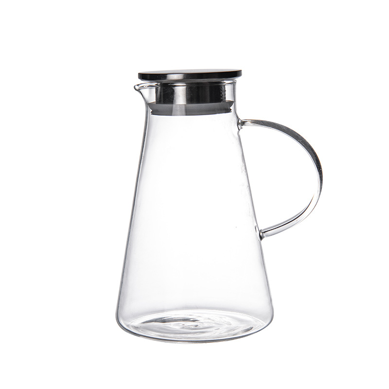 Wholesale of glass water kettles, heat-resistant high borosilicate household cold water kettles with LIDS, large-capacity teapots, and transparent water kettles Item Picture