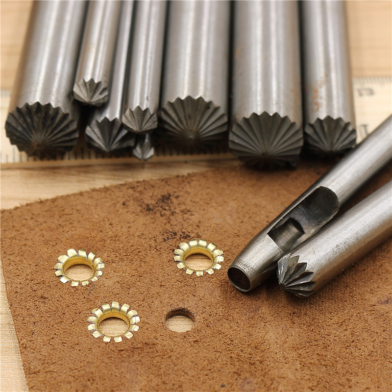 Flower, chicken eye, willow nail, reverse mouth tool, shoe eye, air eye, chrysanthemum, 3-25mm, DIY handmade leather tool full figure