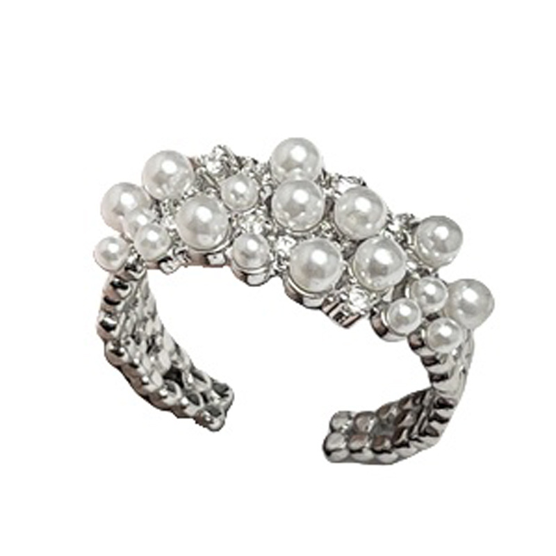 French-style elegant and light luxury pearl open-top ring, a cold and aloof trend for women, with a unique and high-end feel. It is exquisitely layered and fashionable Item Picture