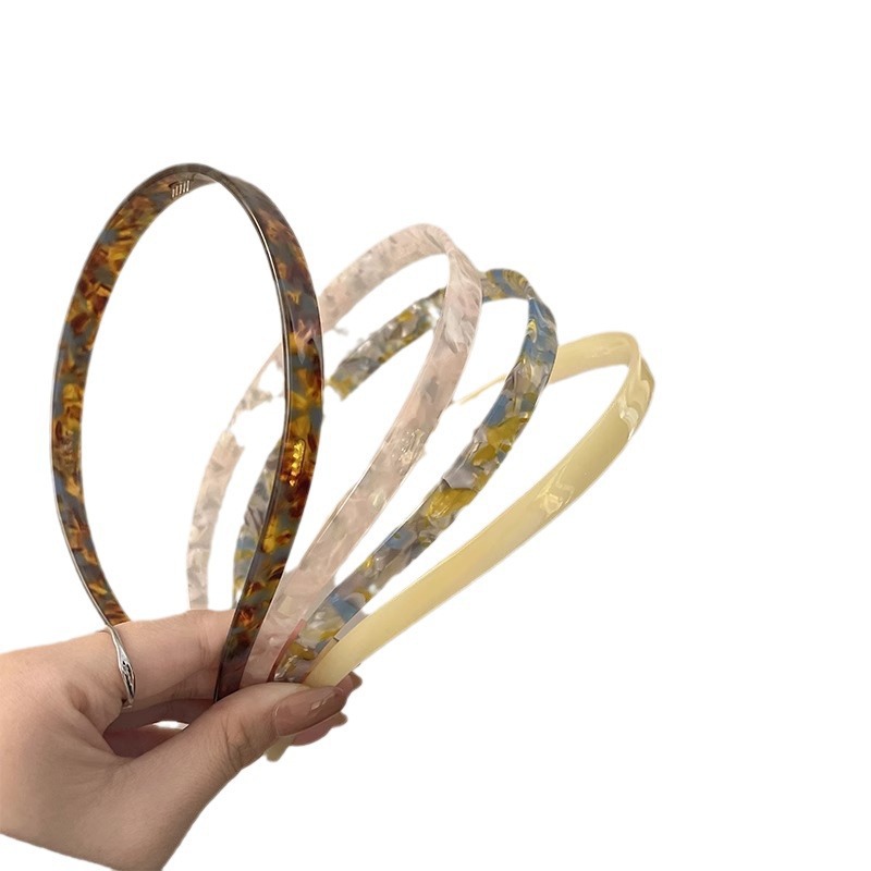 High-end acetate glasses, sheet hair band, women's 2025 new marble anti-slip headband, simple head buckle hair accessory Item Picture
