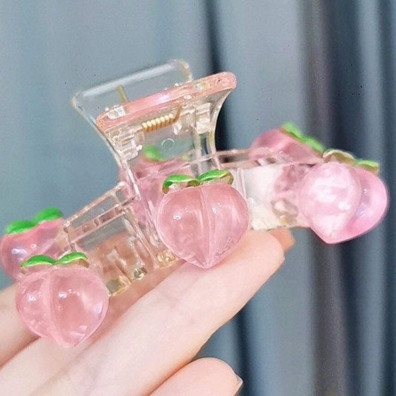 Peach resin accessories, hairpins, fruit-based cream glue small accessories wholesale, DIY handcrafted hairpin materials Item Picture