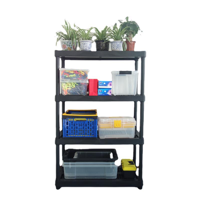 5ZW wholesale factory direct sales load-bearing simple shelf storage plastic assembly device rack thickened Item Picture