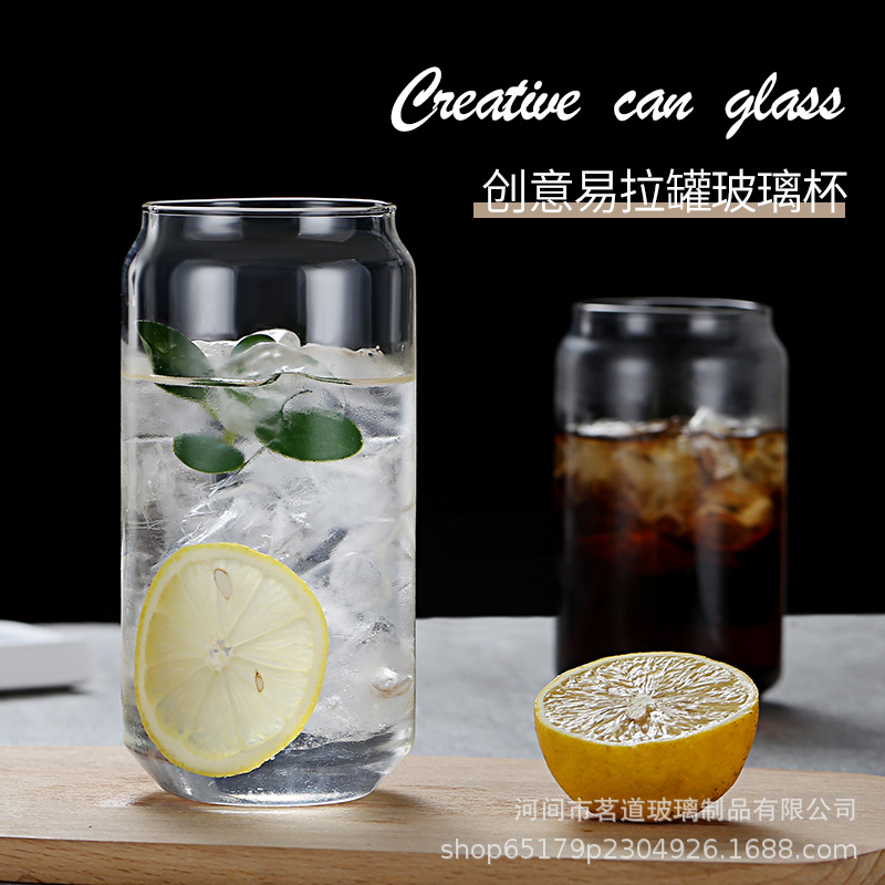 Coca-Cola cans, high borosilicate glass cups, internet-famous photos, Nordic minimalist home creative milk tea beer juice cups Application Scenario