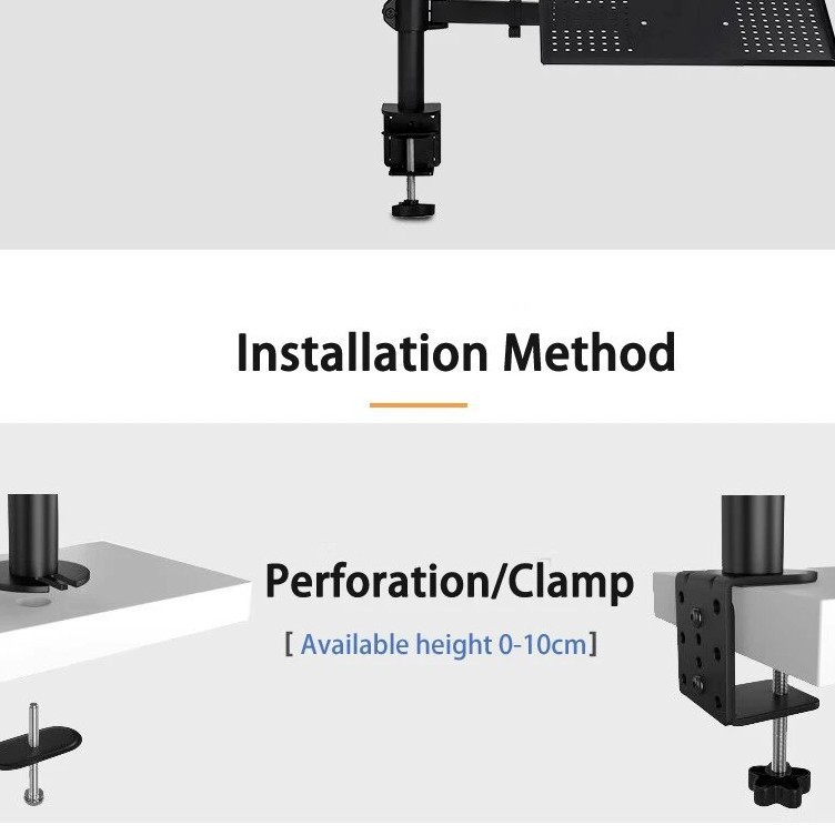 The notebook computer stand, dual-screen monitor, two-in-one combined secondary screen support bracket, mechanical arm lifting and suspended details Picture