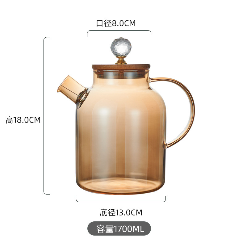 Wholesale glass cold water kettles, household large-capacity thickened water kettles, high-temperature resistant boiling tea sets Item Picture